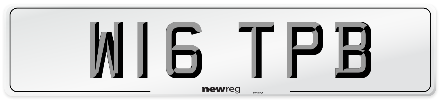 W16 TPB Number Plate from New Reg
